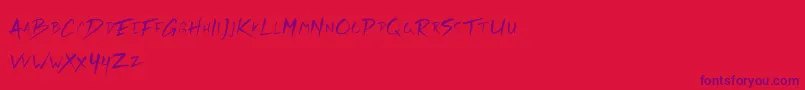 Rickies Free Font – Purple Fonts on Red Background