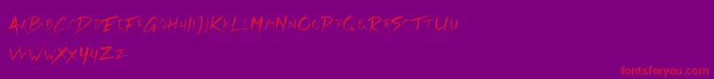 Rickies Free Font – Red Fonts on Purple Background