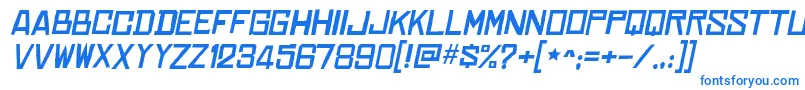 ChineserocksxpItalic Font – Blue Fonts on White Background