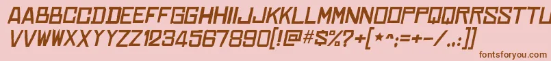 ChineserocksxpItalic Font – Brown Fonts on Pink Background