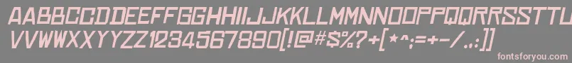 ChineserocksxpItalic Font – Pink Fonts on Gray Background