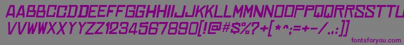 ChineserocksxpItalic Font – Purple Fonts on Gray Background
