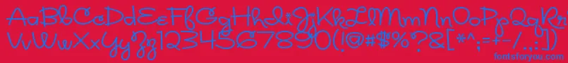 Rickles Font – Blue Fonts on Red Background