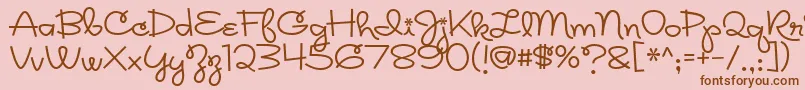 Rickles Font – Brown Fonts on Pink Background