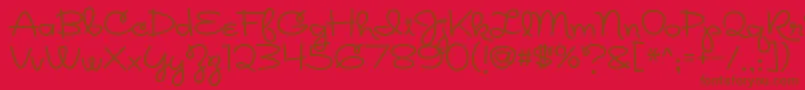 Rickles Font – Brown Fonts on Red Background