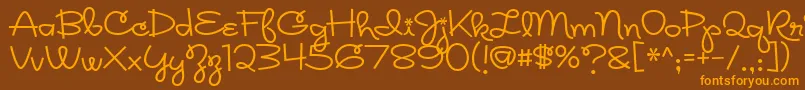 Rickles Font – Orange Fonts on Brown Background