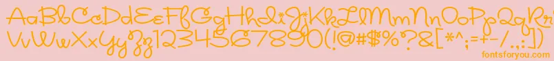 Rickles Font – Orange Fonts on Pink Background