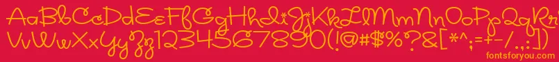 Rickles Font – Orange Fonts on Red Background