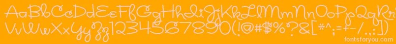 Rickles Font – Pink Fonts on Orange Background