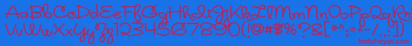Rickles Font – Red Fonts on Blue Background