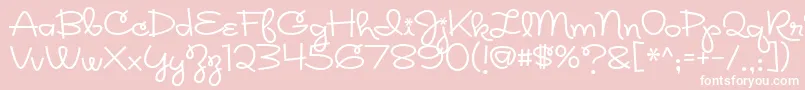 Rickles Font – White Fonts on Pink Background