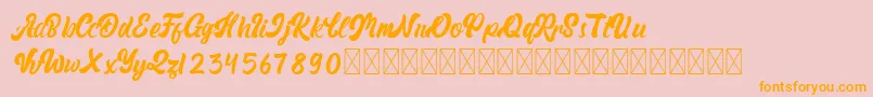 Rickon Font – Orange Fonts on Pink Background