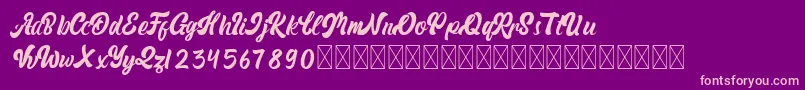Rickon Font – Pink Fonts on Purple Background