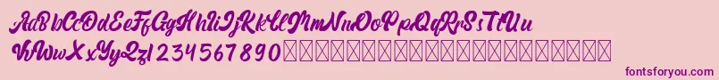 Rickon Font – Purple Fonts on Pink Background