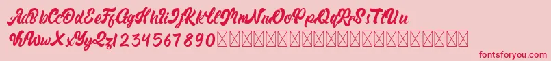 Rickon Font – Red Fonts on Pink Background