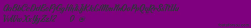 Ricky Lhambert demo-Schriftart – Schwarze Schriften auf violettem Hintergrund