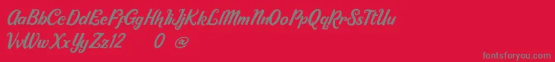 Ricky Lhambert demo Font – Gray Fonts on Red Background