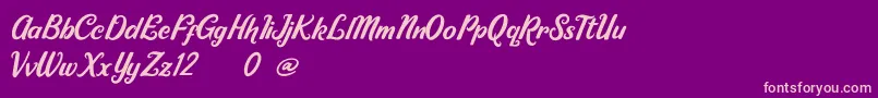 Ricky Lhambert demo Font – Pink Fonts on Purple Background