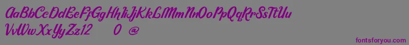 Ricky Lhambert demo Font – Purple Fonts on Gray Background