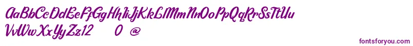 Ricky Lhambert demo-Schriftart – Violette Schriften auf weißem Hintergrund