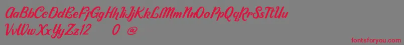 Ricky Lhambert demo Font – Red Fonts on Gray Background