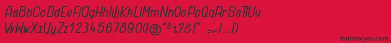 Ridiculous Font – Black Fonts on Red Background