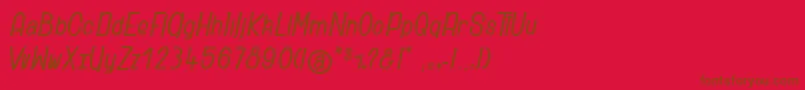 Ridiculous Font – Brown Fonts on Red Background