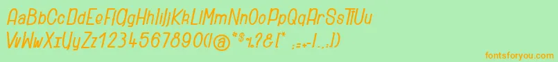 Ridiculous Font – Orange Fonts on Green Background