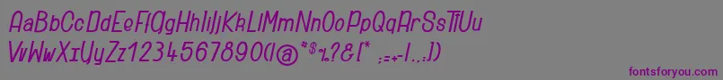 Ridiculous Font – Purple Fonts on Gray Background