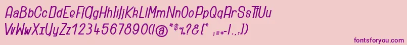 Ridiculous Font – Purple Fonts on Pink Background