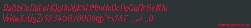 Ridiculous Font – Red Fonts on Black Background