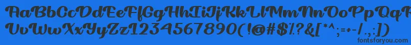 Ridin Dirty   Font – Black Fonts on Blue Background