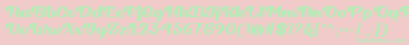 Ridin Dirty   Font – Green Fonts on Pink Background