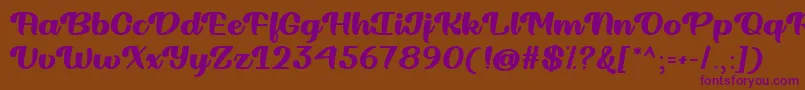 Lisätietoja Ridin Dirty -fontista Ridin Dirty -fontti – violetit fontit ruskealla taustalla