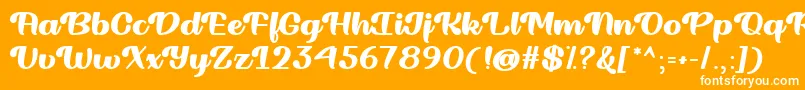 フォントRidin Dirty   – オレンジの背景に白い文字