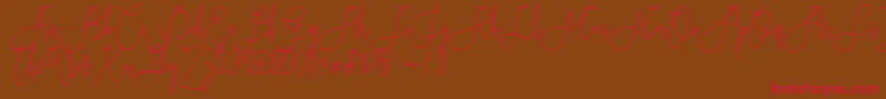 Rieesflomeo Font – Red Fonts on Brown Background