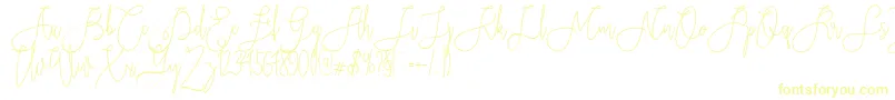 Rieesflomeo-Schriftart – Gelbe Schriften