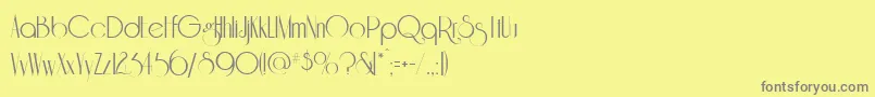 riesling Font – Gray Fonts on Yellow Background