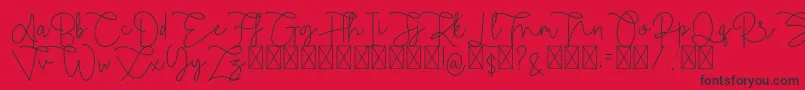 Rietha Font – Black Fonts on Red Background