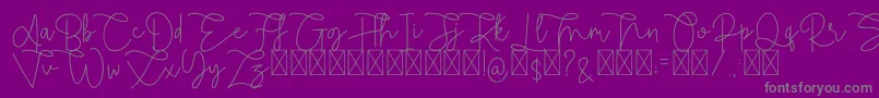 Rietha Font – Gray Fonts on Purple Background