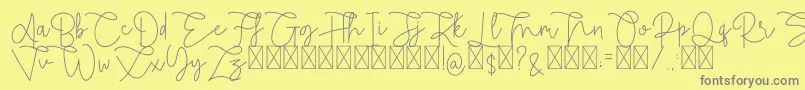 Rietha Font – Gray Fonts on Yellow Background