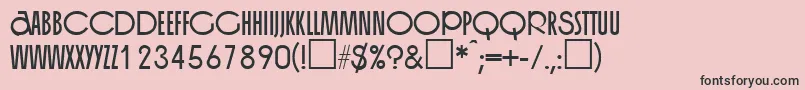 OrganRegularDb Font – Black Fonts on Pink Background