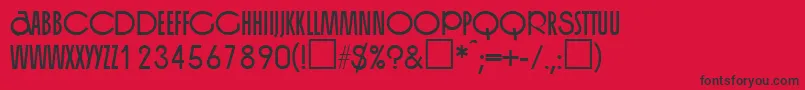 OrganRegularDb Font – Black Fonts on Red Background