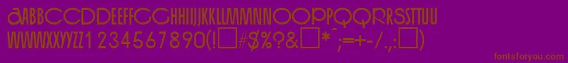 OrganRegularDb Font – Brown Fonts on Purple Background