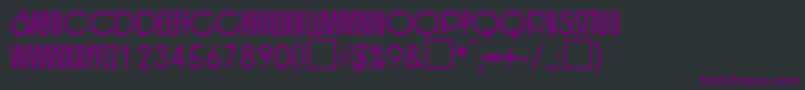 Шрифт OrganRegularDb – фиолетовые шрифты на чёрном фоне