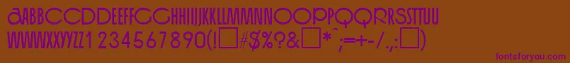 OrganRegularDb Font – Purple Fonts on Brown Background