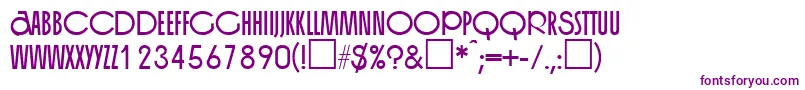 Шрифт OrganRegularDb – фиолетовые шрифты на белом фоне