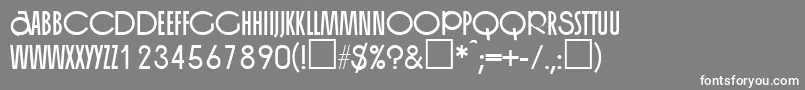 OrganRegularDb Font – White Fonts on Gray Background