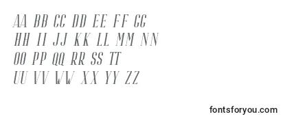 Überblick über die Schriftart Riffle Italic