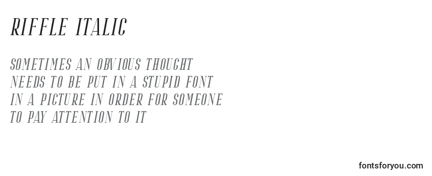 Schriftart Riffle Italic (138691)